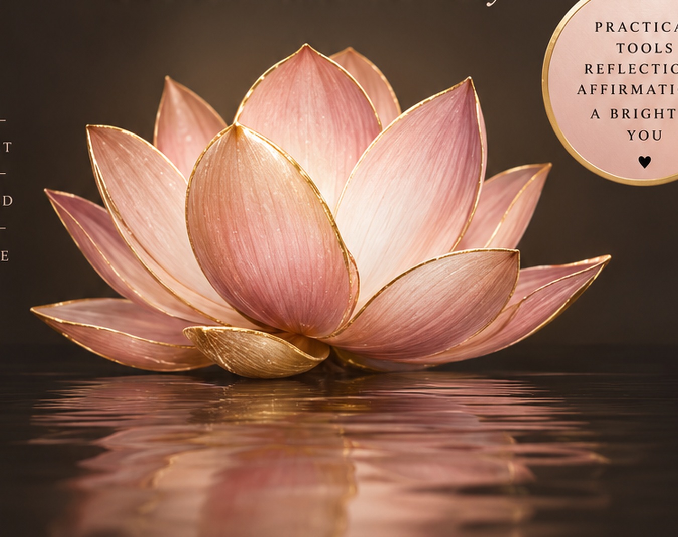 Blush and gold lotus from the Healing After Divorce book cover